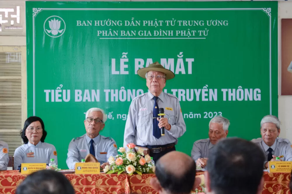 Huynh trưởng Phan Ngọc Thảo phát biểu